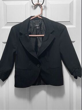 Iz Byer Black Cropped Blazer Jacket